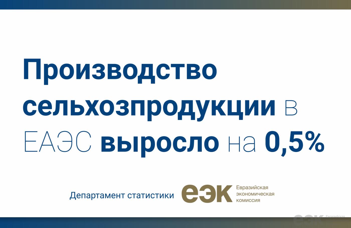 Статданные по производству сельхозпродукции в ЕАЭС